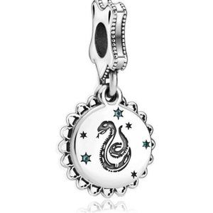 Sterling Silver Harry Potter Slytherin Dangle Charm